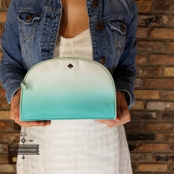 FIJI Green Kate Spade Medium Dome Cosmetic JAE New - Picture 2 of 6